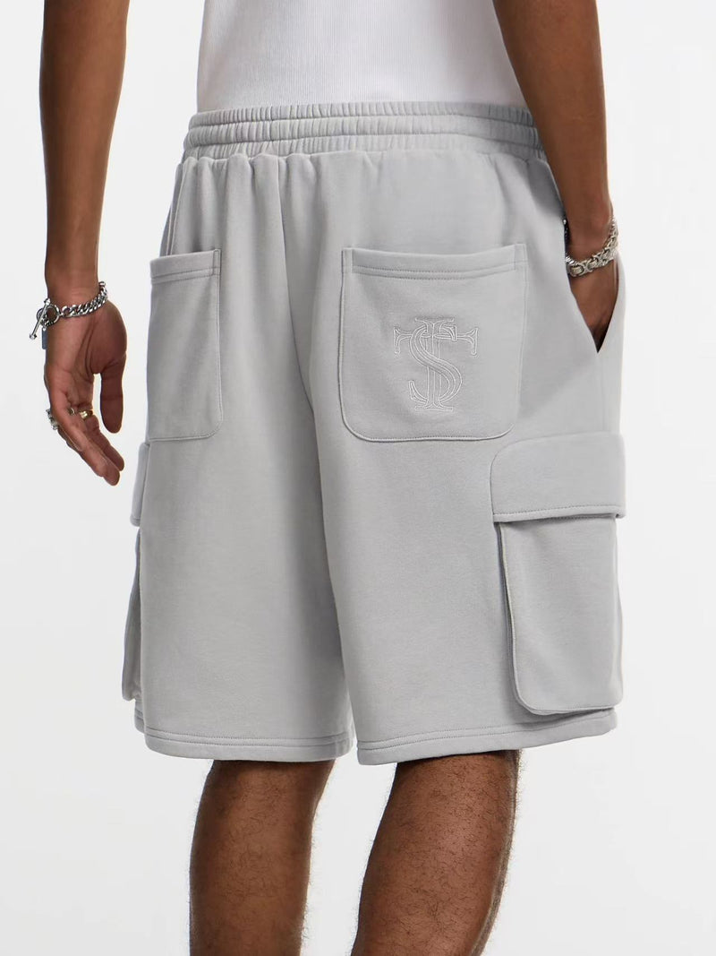 STK  Pocket Embroidered Knit Shorts