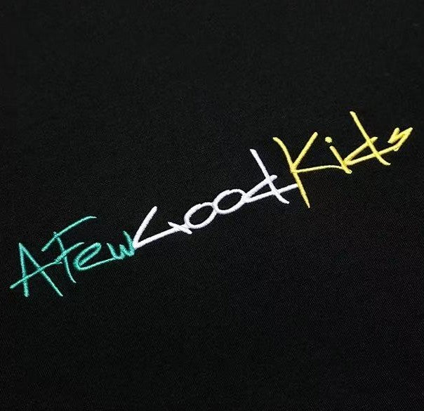 AFGK Cursive Logo Embroidered Short-sleeve T-shirt