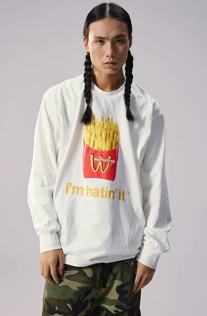 REMEDY Bullet Fries Design Long-sleeve Tee