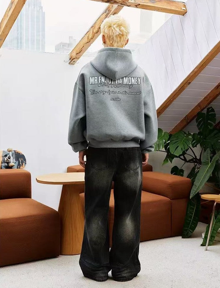 MEDM Four-letter Logo Air Layer Zipper Sweatshirt