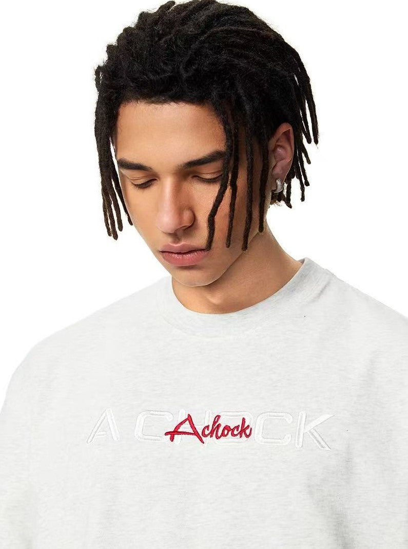 ACHOCK Floral Embroidered short-sleeve T-shirt