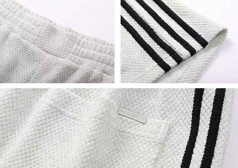 STK Vintage Textured Webbing Casual Shorts