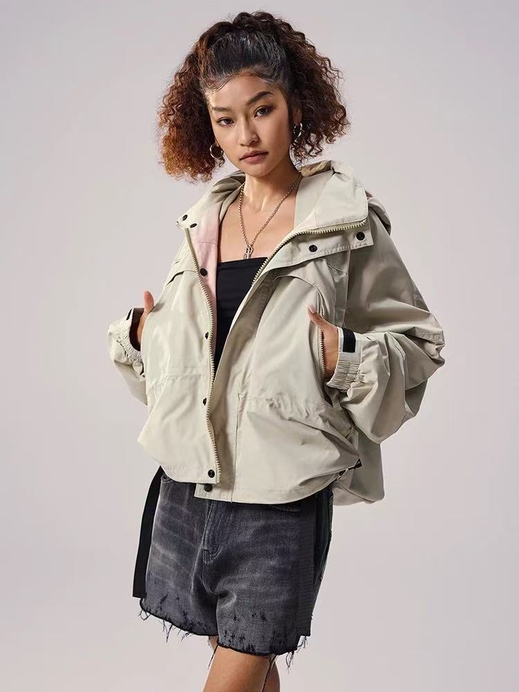 REMEDY Logo Print Backpacking Trench Coat