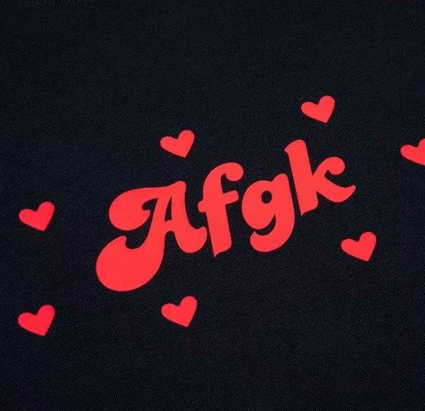 AFGK  Hearts Scattered Short Sleeve T-Shirt