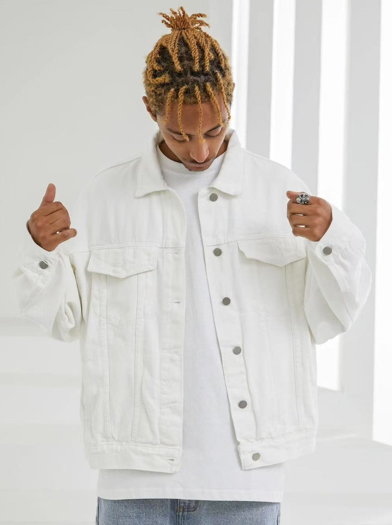 ACHOCK Simple Solid Color Denim Jacket