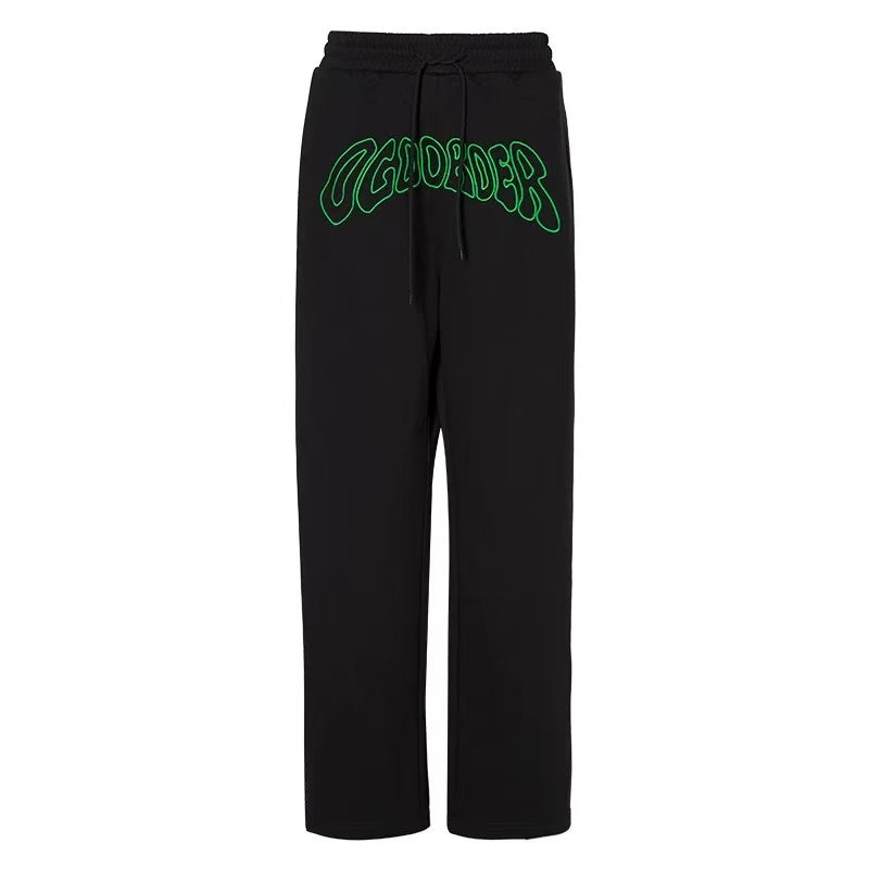 AFGKxOO Letter Embroidered Sweatpants