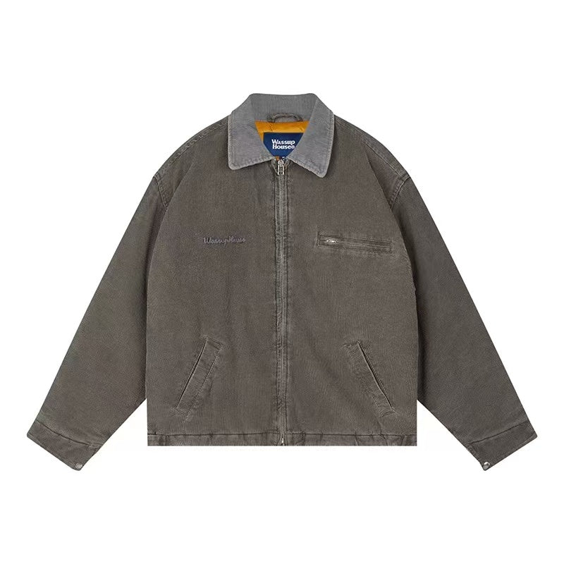 WASSUP Washed Corduroy Quilted Work Jacket