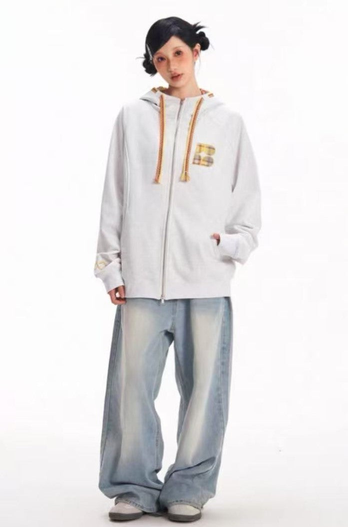 BIPOLAR Ethnic Style Sub-zip Sweatshirt