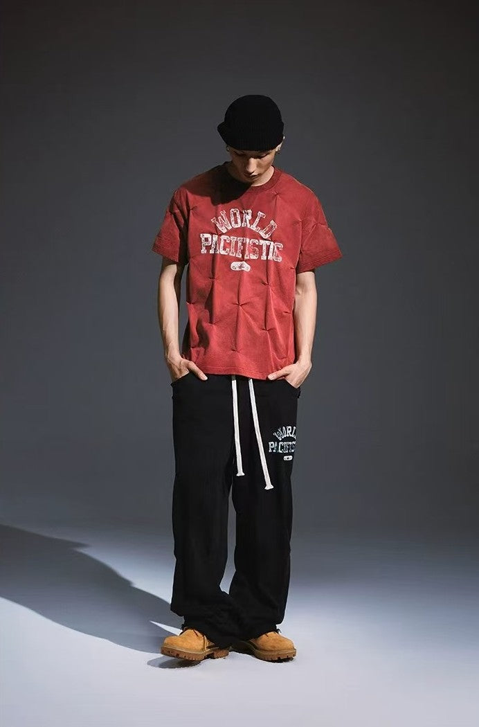 REMEDY Pleated Vintage Short-sleeve T-Shirt