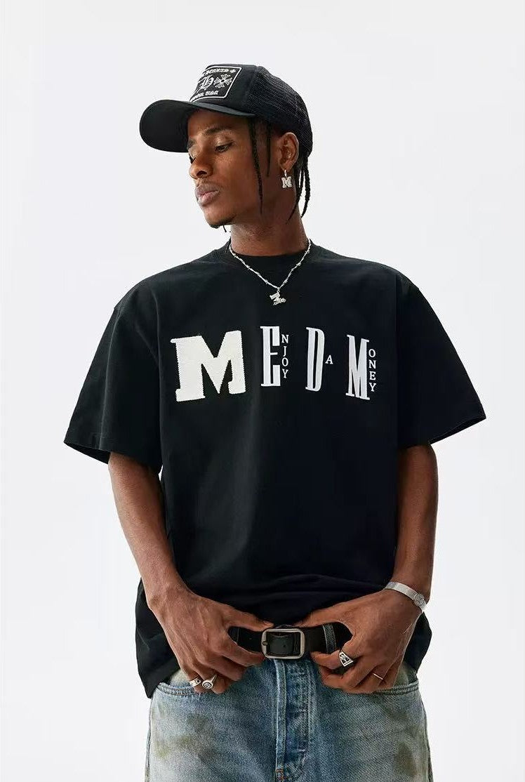 MEDM Chunky Knitted Short-sleeve T-Shirt