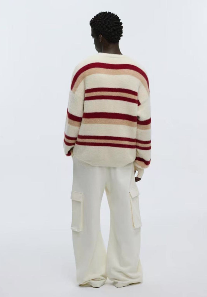 ATRY Striped Patchwork Sweater