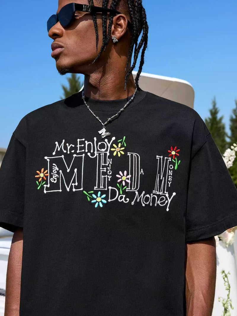 MEDM Scattered Flower Short-sleeved T-shirt