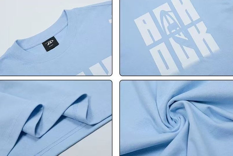 ACHOCK Heavy Letter Print Long-sleeve T-shirt