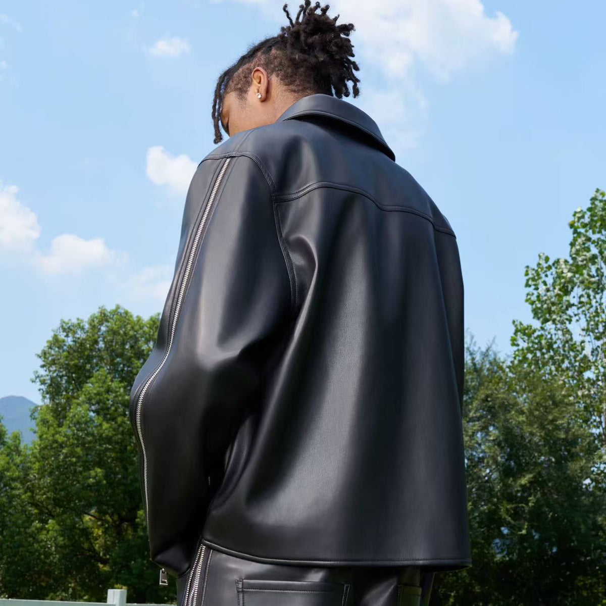AFGK Zippered Leather Jacket