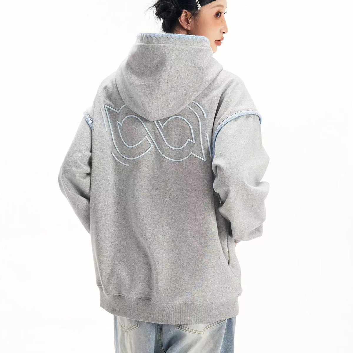 BIPOLAR Three-dimensional Shell Embroidered Hoodie
