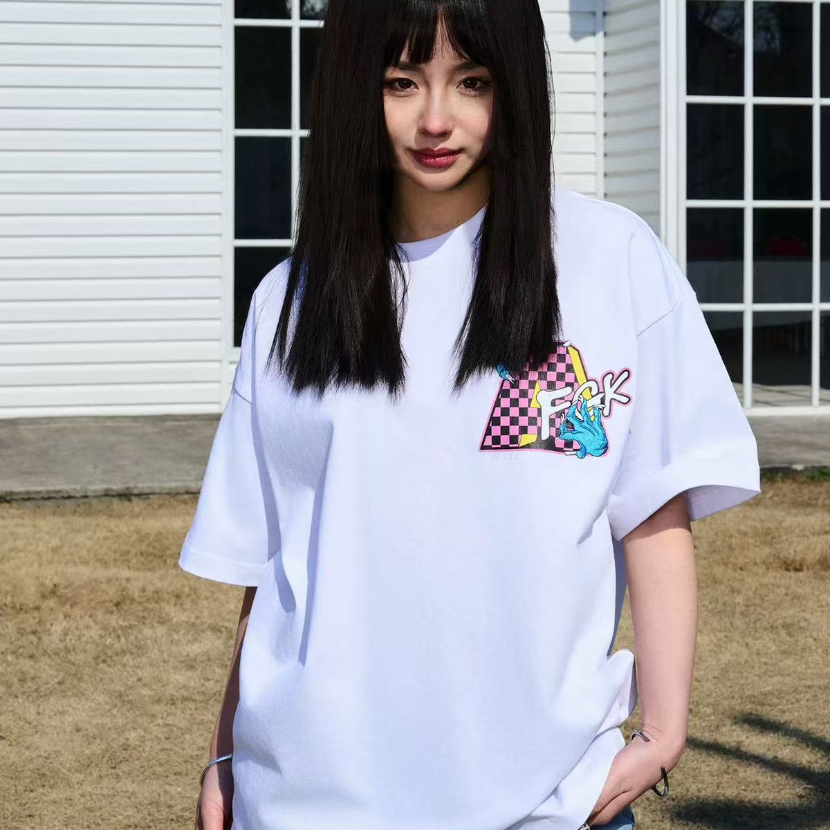 AFGK Parody MTV Embroidered Short sleeves T-shirt