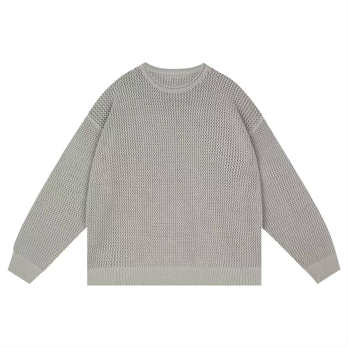 WASSUP Hollow Round Collar Sweater