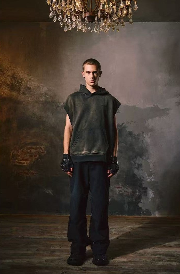 REMEDY Swirl R-shaped Patchwork Retro Distressed Trousers