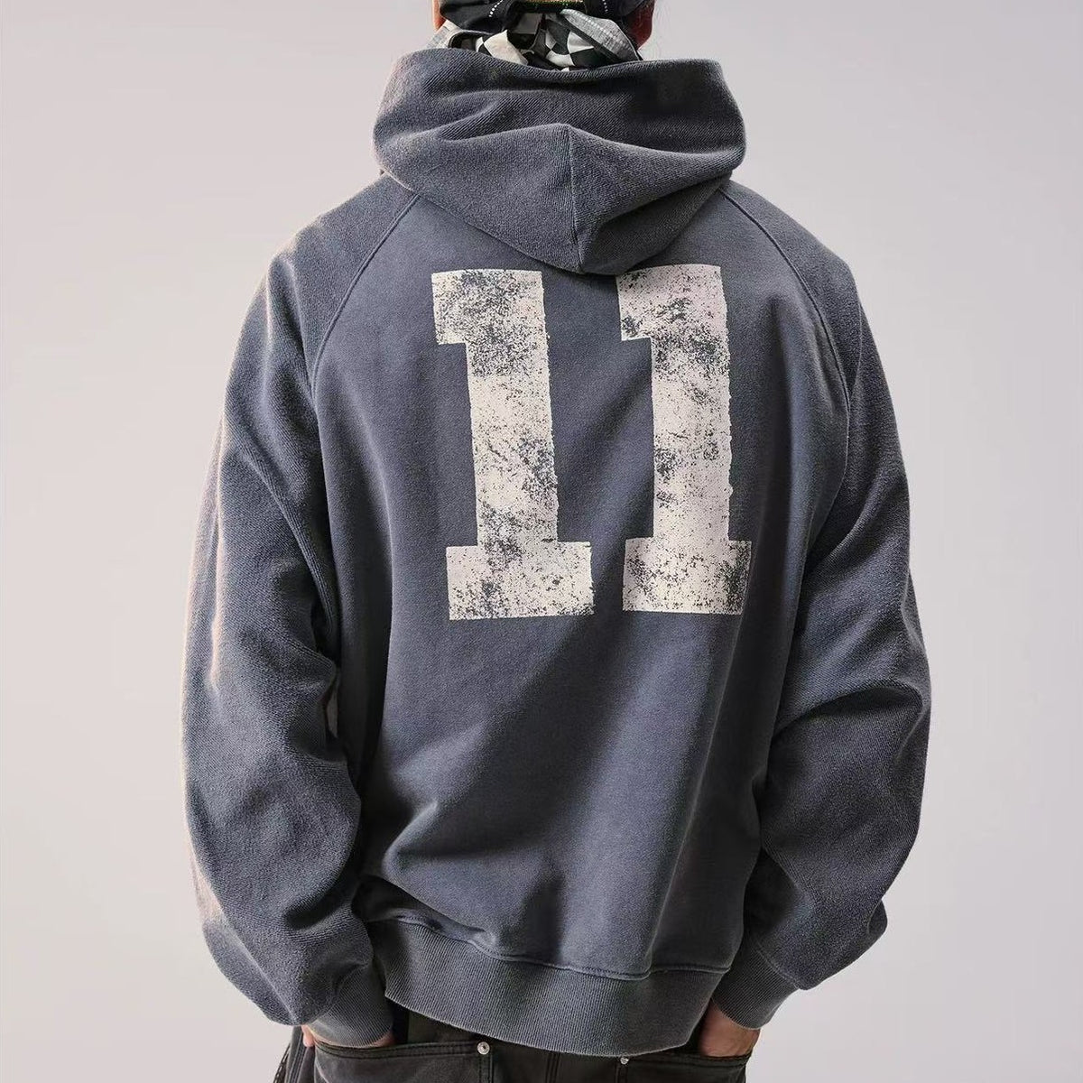 REMEDY Washed Patchwork Hoodie