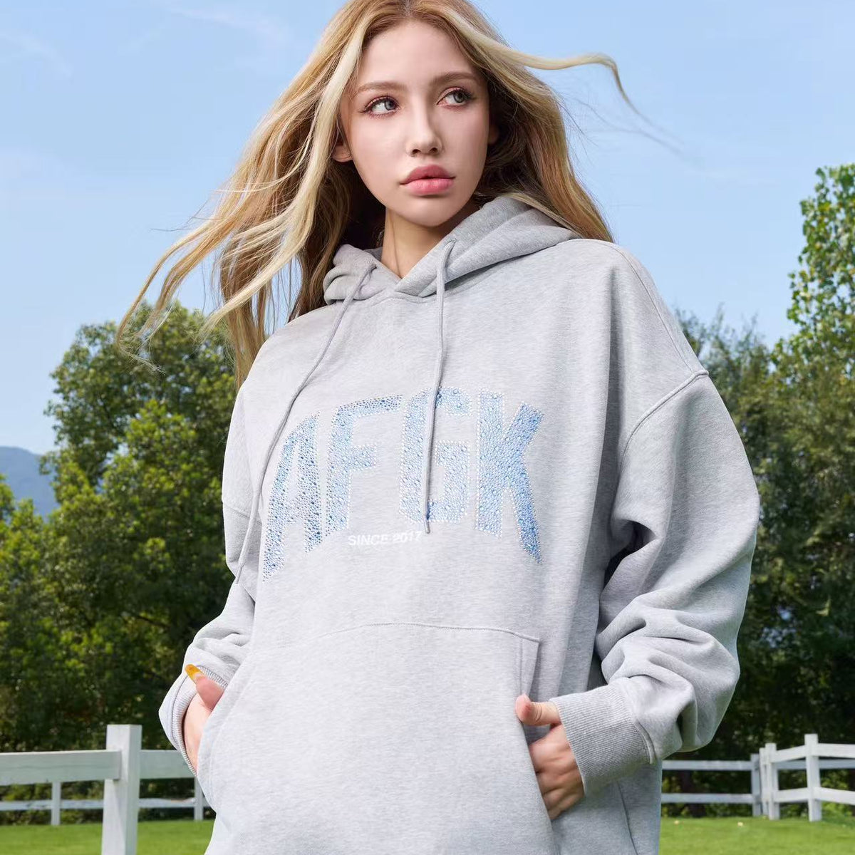 AFGK Raindrop Hot Diamond Logo Hoodie