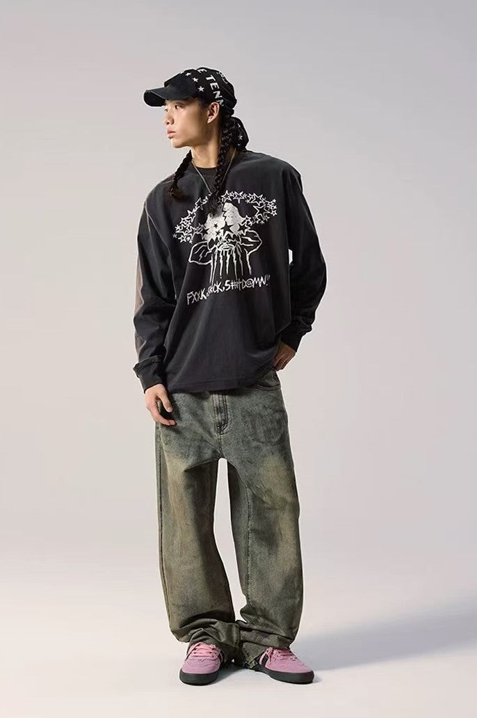 REMEDY Washed Baggy Jeans