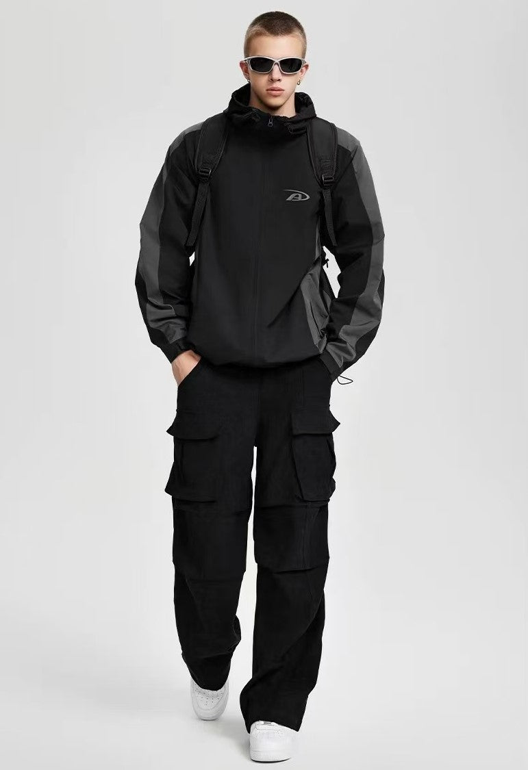 ACHOCK Logo Print Simple Outdoor Jacket