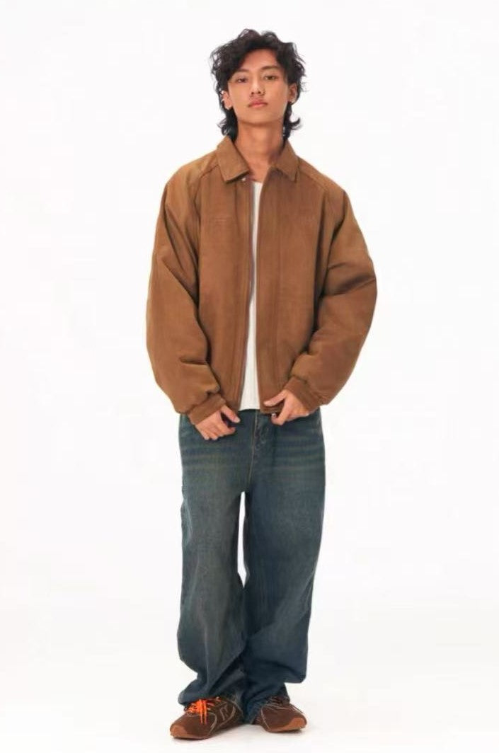 BIPOLAR Embroidered Suede Down Jacket