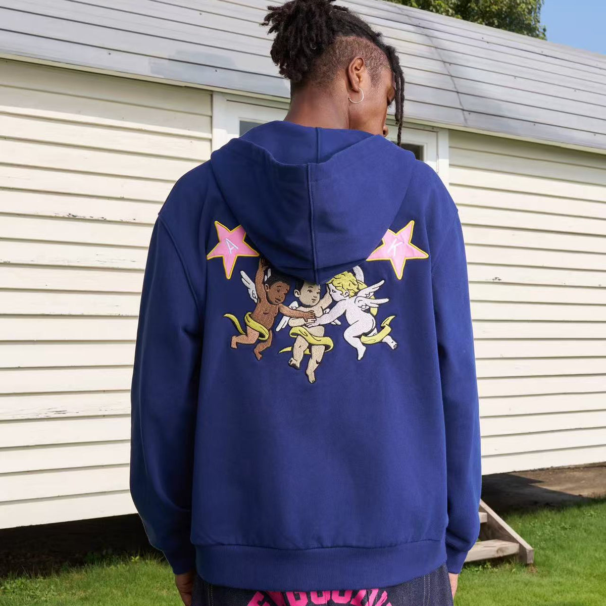 AFGK Colorful Multi Placket Cardigan Sweatshirt