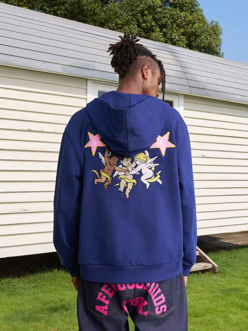 AFGK Colorful Multi Placket Cardigan Sweatshirt