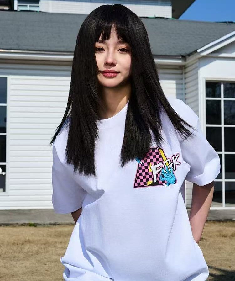AFGK Parody MTV Embroidered Short sleeves T-shirt