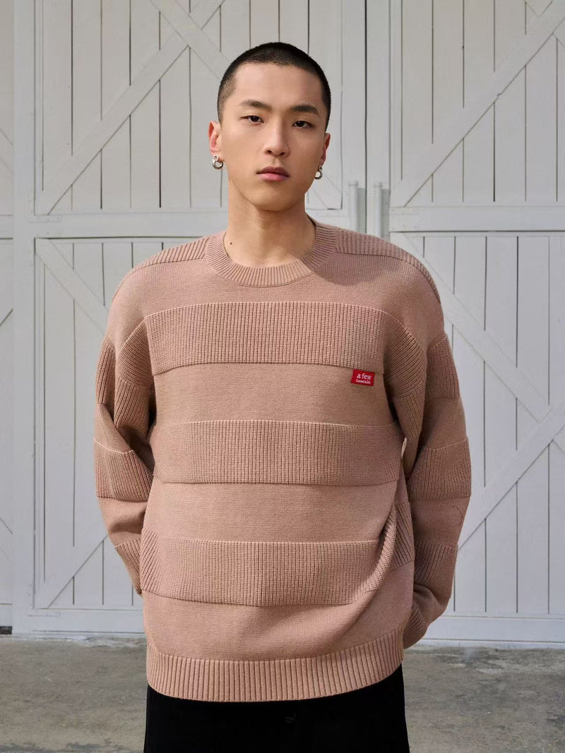 AFGK Striped Textured Sweater