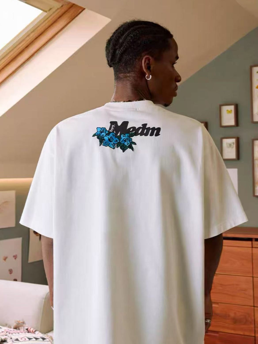 MEDM Embroidered Printed Short-sleeved T-shirt