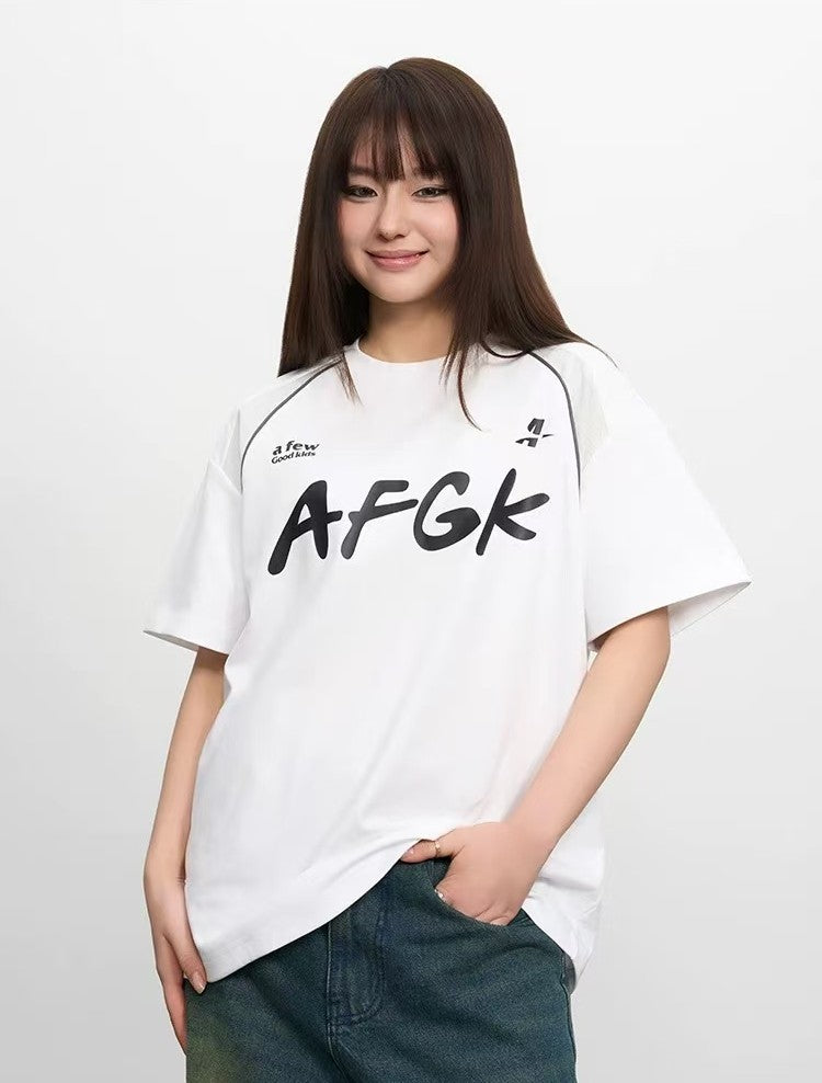 AFGK Mesh Panel Short-sleeved T-shirt