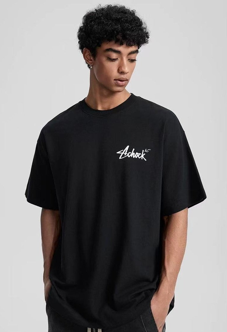 ACHOCK Flower Printed Logo T-shirts