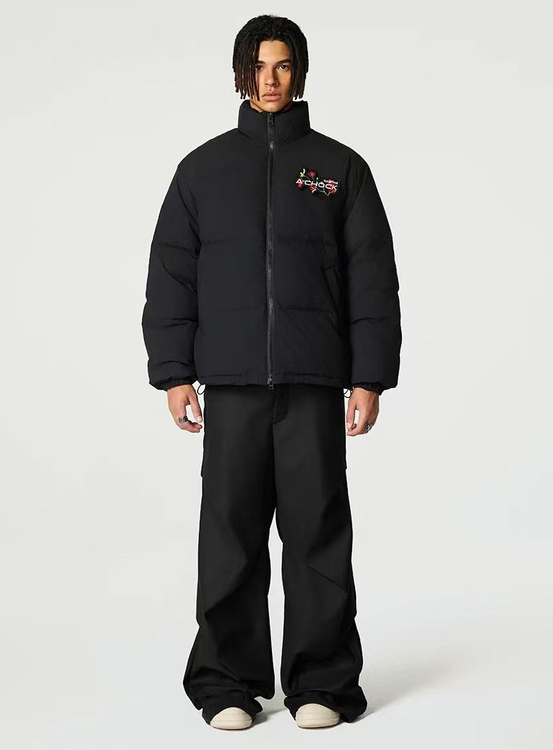 ACHOCK Logo Design Velcro Down Jacket