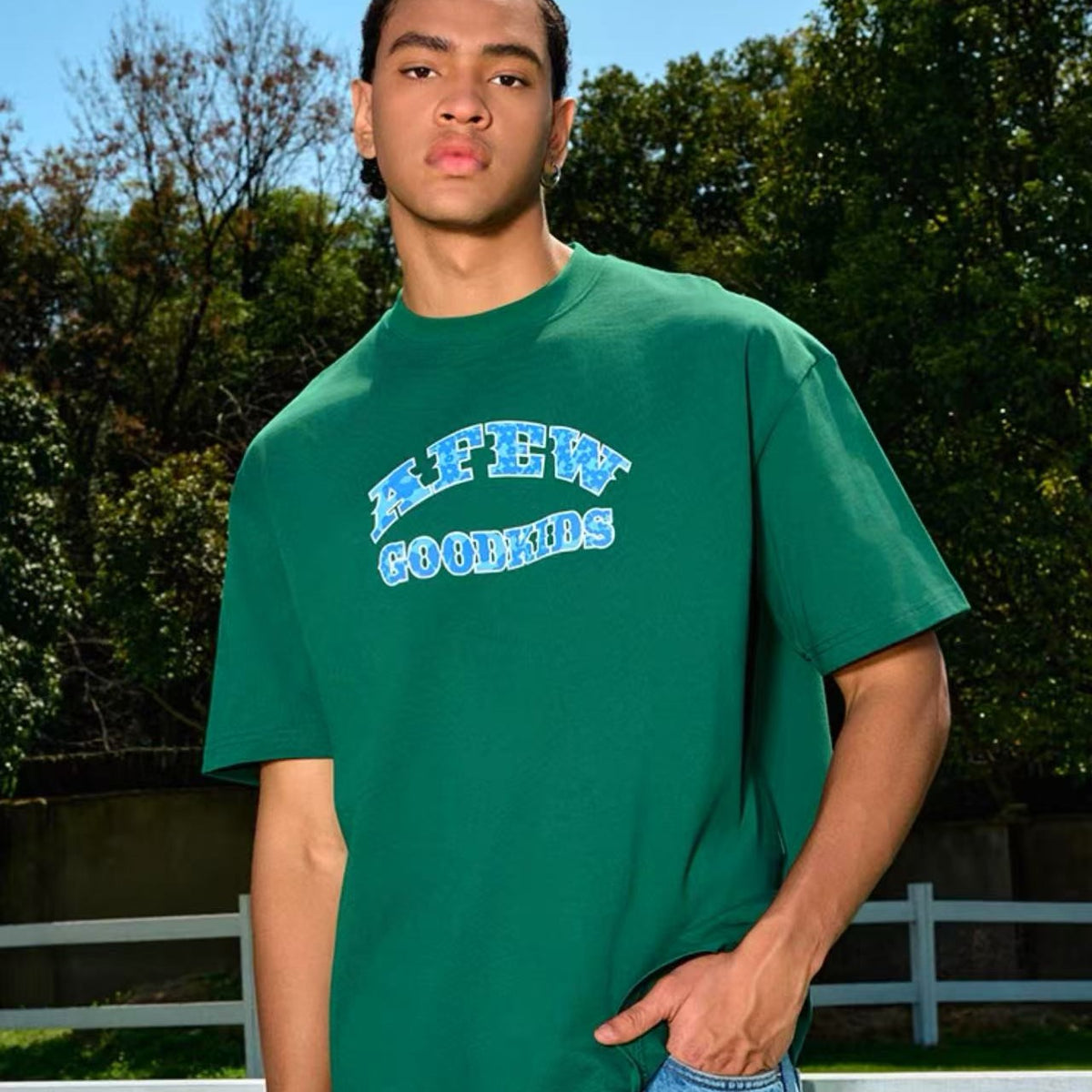 AFGK Flocked Short-sleeve T-shirt