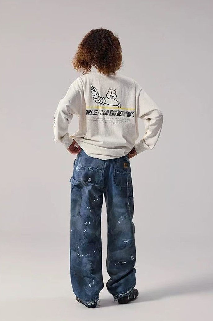 REMEDY Retro Splash Ink Straight-leg Cargo Pants