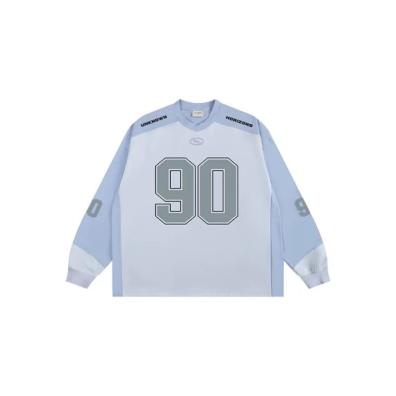 ATRY Contrast color V-neck Long-sleeved Ice Hockey Jersey