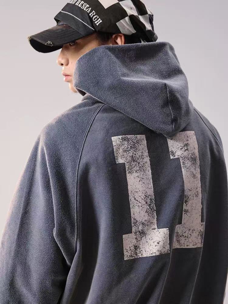 REMEDY Washed Patchwork Hoodie