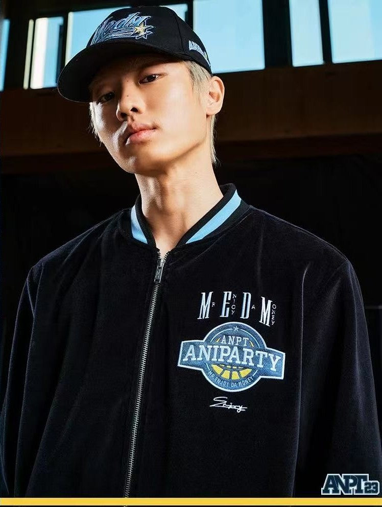 MEDMxANPT Logo Embroidered Plush Jacket