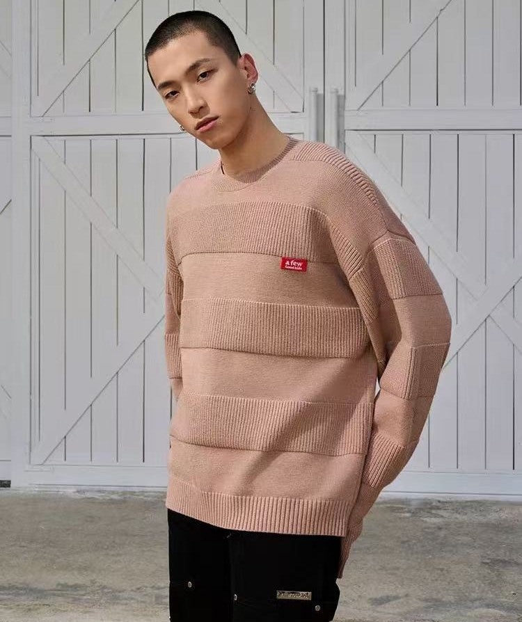 AFGK Striped Textured Sweater