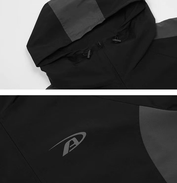 ACHOCK Logo Print Simple Outdoor Jacket