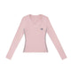 FDR Slim Fit V-neck Sports Long-sleeved Tee (For Women)