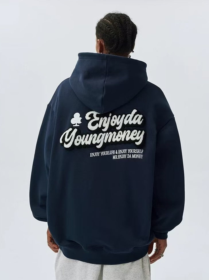 MEDM Retro Logo Towel Embroidered Zipper Hoodie