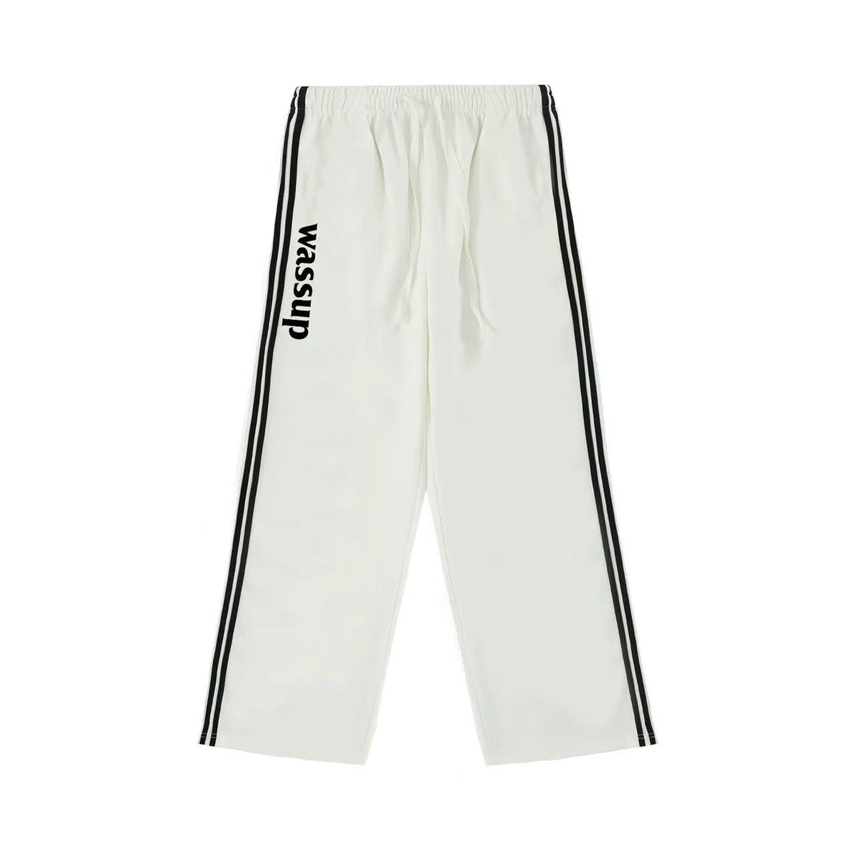 WASSUP Color Matching Wide Leg Track Pants