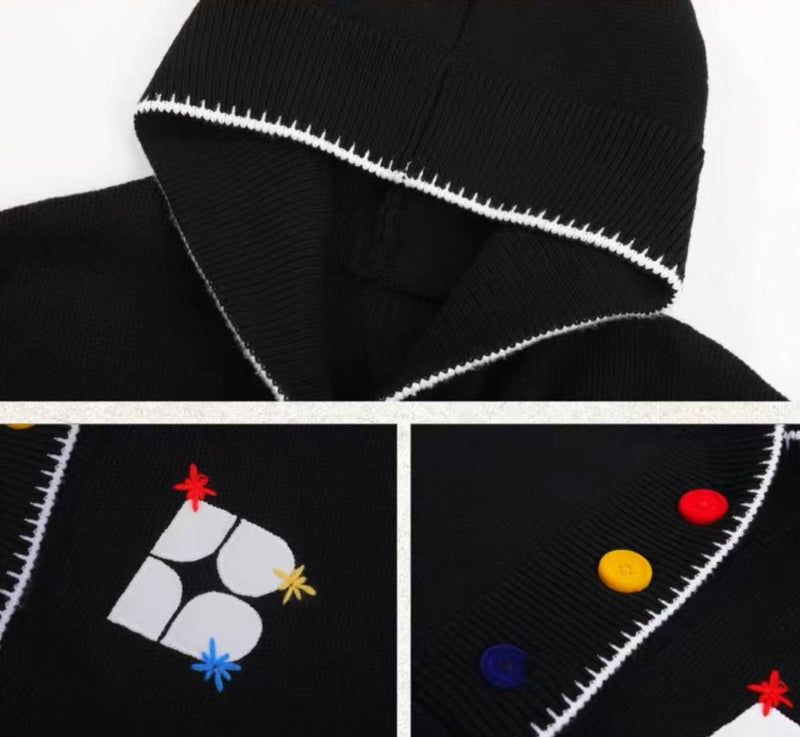 BIPOLAR Hyphenation Patch Embroidered Hooded Sweater