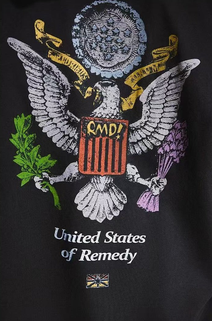 REMEDY  Peace Eagle Design Short-sleeve T-shirt