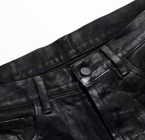 AFGK Casual Loose Wax Denims Pants