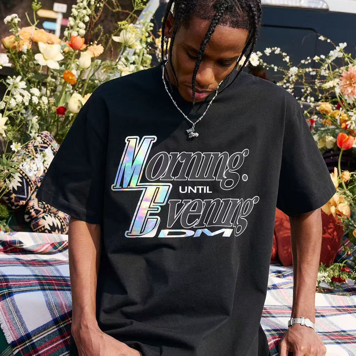 MEDM Laser Sticker Short-sleeved T-shirt