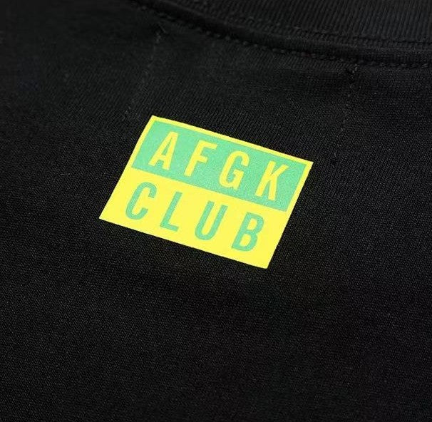 AFGK Cursive Logo Embroidered Short-sleeve T-shirt